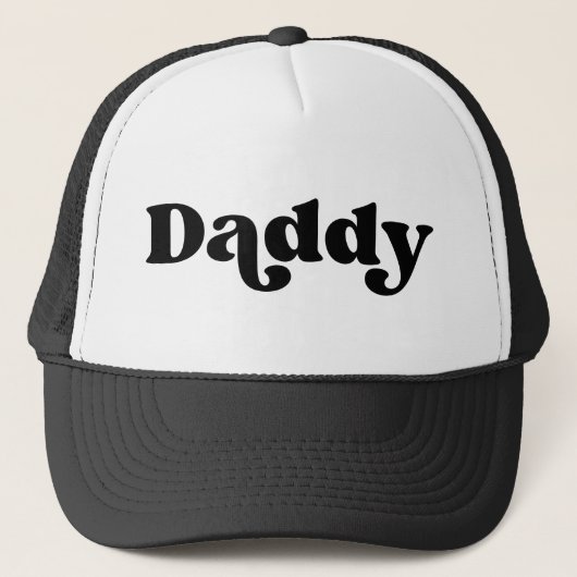 Retro Black en White Father American Dad Trucker Pet (Voorkant)
