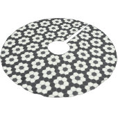 Retro Black en White Geometric Hexagon Tegel Kerstboom Rok (Gekanteld)