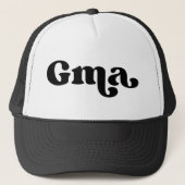 Retro Black en White Grandma American Gma Trucker Pet (Voorkant)