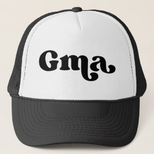 Retro Black en White Grandma American Gma Trucker Pet