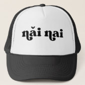 Retro Black en White Grandma Chinese năi nai Trucker Pet (Voorkant)