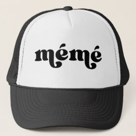 Retro Black en White Grandma French mémé Trucker Pet