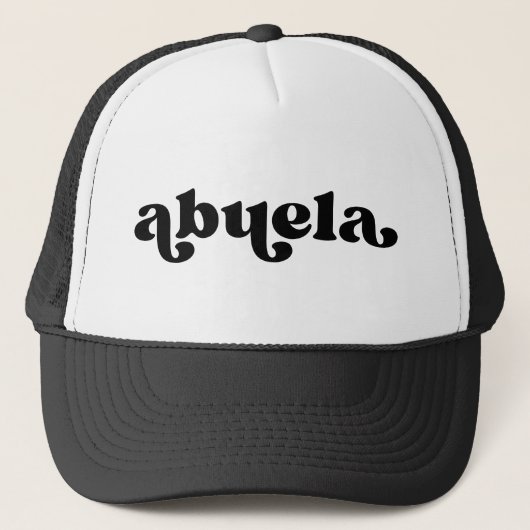 Retro Black en White Grandma Spain Abuela Trucker Pet (Voorkant)