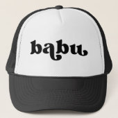 Retro Black en White Grandpa African Babu Trucker Pet (Voorkant)