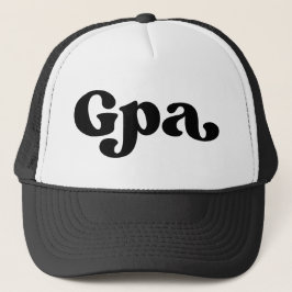 Retro Black en White Grandpa American Gpa Trucker Pet