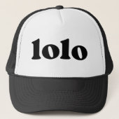 Retro Black en White Grandpa Filipino Lolo Trucker Pet (Voorkant)