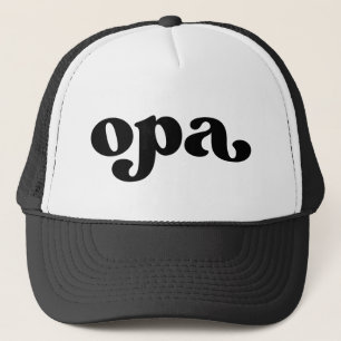 Retro Black en White Grandpa German Opa Trucker Pet