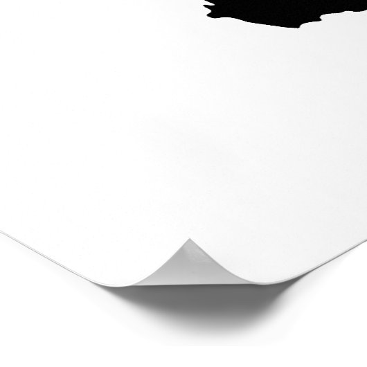 Retro Black en White Kerstkerstkerstkerstman Poster (Hoek)