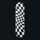 Retro Black en White Pastel Warped Checkerboard Persoonlijk Skateboard<br><div class="desc">Perfect kromme,  gevarieerd ontwerpkussen in pastelkleuren,  vol met geweldige beelden. Moderne,  vervormde controleurs in zwarte witte kleur. Dit mooie retro psychedelische ontwerp brengt je naar het wonderland. Verkeerde controles in pastelkleuren. Draai- en zwenkdraaien,  twijgcontroles,  gevlochten patroon</div>