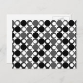 Retro Black en White Pattern Briefkaart (Voorkant / Achterkant)