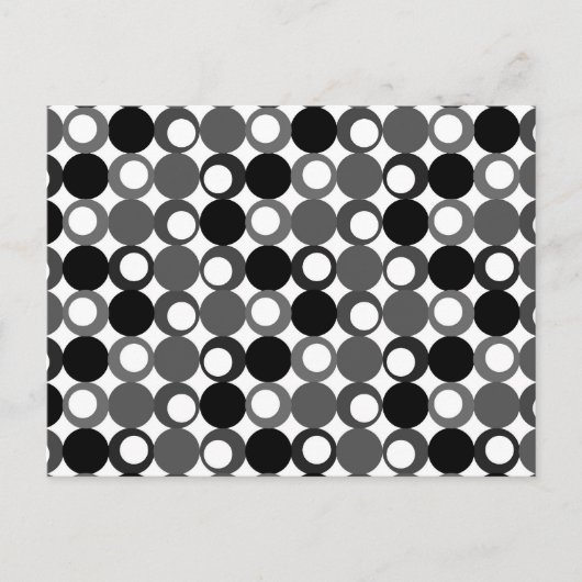 Retro Black en White Pattern Briefkaart (Voorkant)