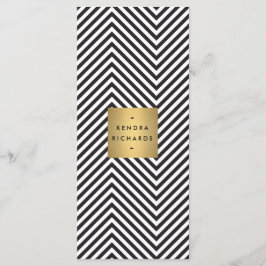 Retro Black en White Pattern Gold Name Logo 2