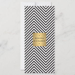 Retro Black en White Pattern Gold Name Logo 2