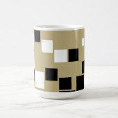 Retro Black en White Pattern naadloze kunst - Mok (Center)