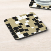 Retro Black en White Pattern Onderzetters (Linkerzijde)