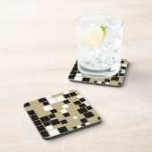 Retro Black en White Pattern Onderzetters (Rechterzijde)