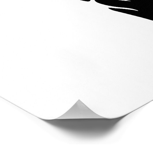 Retro Black en White Pointing Finger Poster (Hoek)