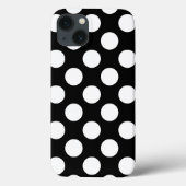 Retro Black en White Polka Dot Case-Mate iPhone Case (Achterkant)