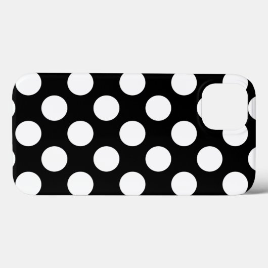Retro Black en White Polka Dot Case-Mate iPhone Case (Achterkant (horizontaal))