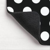Retro Black en White Polka Dots Muismat (Hoek)