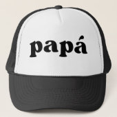 Retro Black en White Spain Papá Trucker Pet (Voorkant)