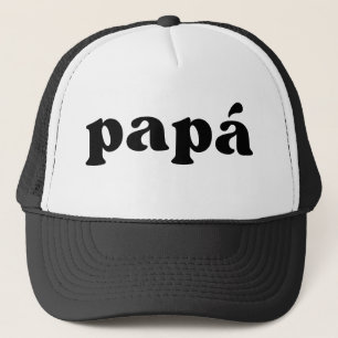 Retro Black en White Spain Papá Trucker Pet