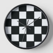 Retro Black en White Wall Clock (Voorkant)