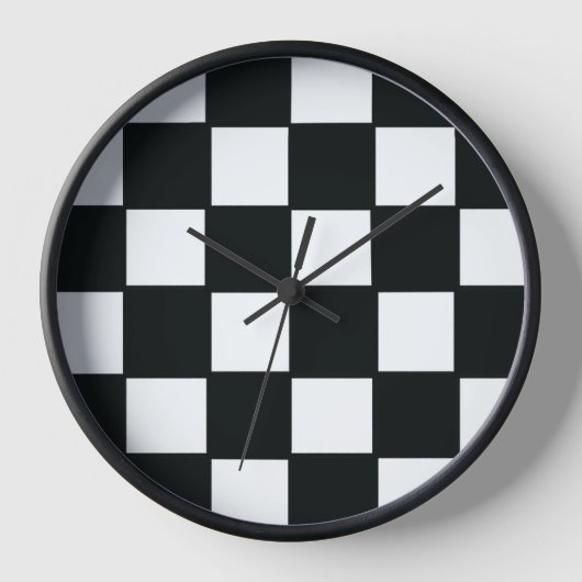 Retro Black en White Wall Clock (Voorkant)