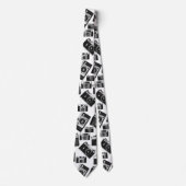 RETRO BLACK EN WITTE FOTO CAMERAS MOTIF STROPDAS (Voorkant)