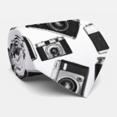 RETRO BLACK EN WITTE FOTO CAMERAS MOTIF STROPDAS (Opgerold)