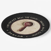 Retro Black Escape Room Detective Mystery Key Papieren Bordje (Gekanteld)