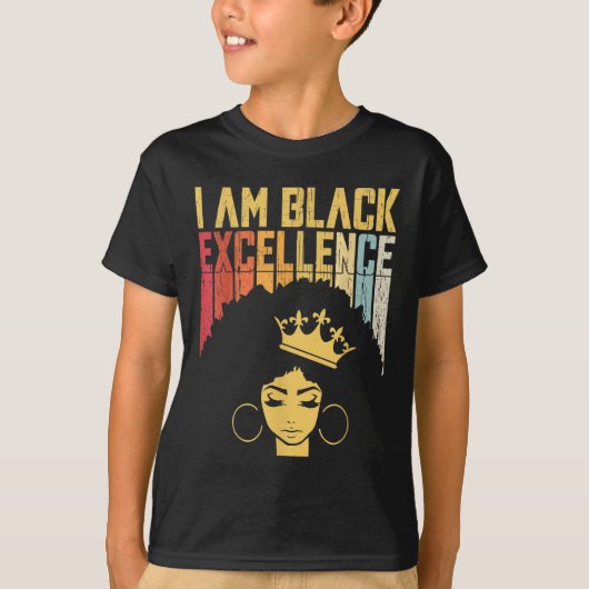 Retro  Black Excellence African Pride Histo T-shirt (Voorkant)