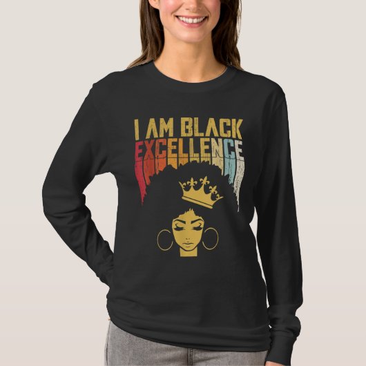 Retro Black Excellence African Pride Histo T-shirt (Voorkant)