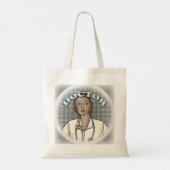 Retro black female doctor  tote bag (Achterkant)