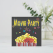Retro Black Film Verjaardagsfeestje Uitnodiging (Staand voorkant)