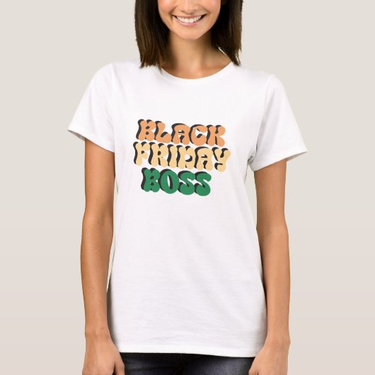 Retro Black Friday Baas - Bazinnetje T-shirt (Voorkant)