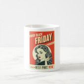 Retro Black Friday Pop Art Pin-Up Girl Koffiemok (Center)