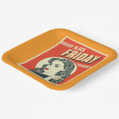 Retro Black Friday Pop Art Pin-Up Girl Papieren Bordje (Gebogen)