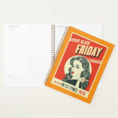 Retro Black Friday Pop Art Pin-Up Girl Planner (Display)