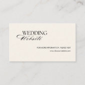 Retro Black geruite oude geld bruiloft website Informatiekaartje (Voorkant)