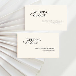 Retro Black geruite oude geld bruiloft website Informatiekaartje