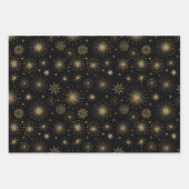 Retro Black & Gold Holiday Inpakpapier Vel (Voorkant 2)