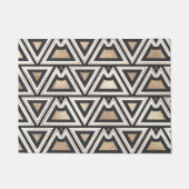 Retro Black Gold White driehoek geometrisch Deurmat (Voorkant)