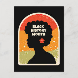 Retro Black History Maand African Woman Briefkaart