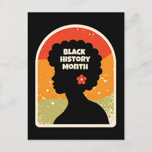 Retro Black History Maand African Woman Briefkaart