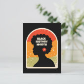 Retro Black History Maand African Woman Briefkaart (Staand voorkant)
