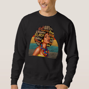 Retro Black History Maand African Woman Queen Mela Trui