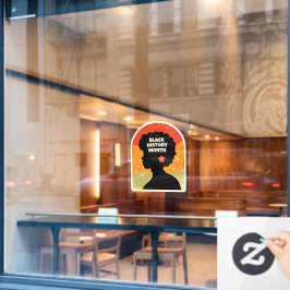 Retro Black History Maand African Woman Raamsticker