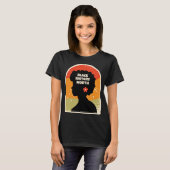 Retro Black History Maand African Woman T-shirt (Voorkant volledig)