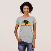 Retro Black History Maand African Woman T-shirt (Voorkant volledig)